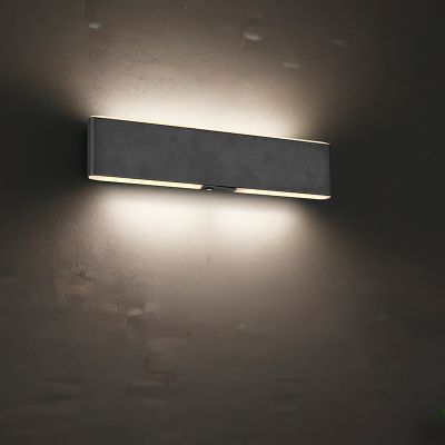 Crna dvosmjerna zidna lampa moderna, Zwier, 3 W, LED podesiv od tople do hladne bijele, s prekidačem