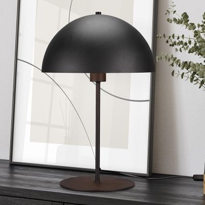 Crna stolna lampa moderna, Fransisca, s prekidačem