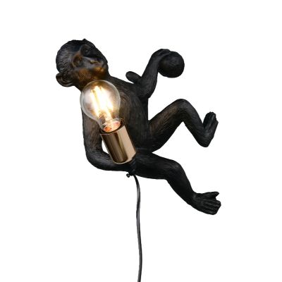 Crna zidna lampa plastična, Macaca