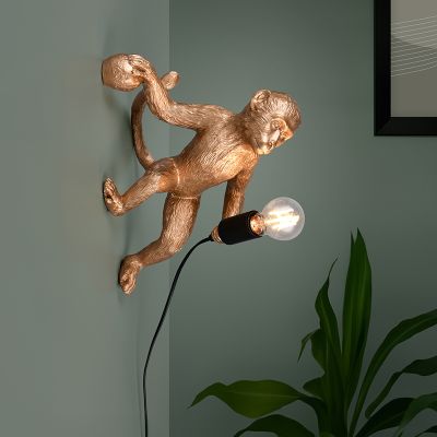 Zlata zidna lampa plastična, Macaca