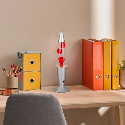 Crvena lava lampa staklena, Coert, 21 W, LED 3000 K, s prekidačem