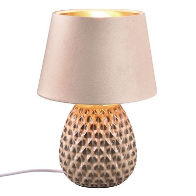 Keramička stolna lampa bež, Anderson, s prekidačem