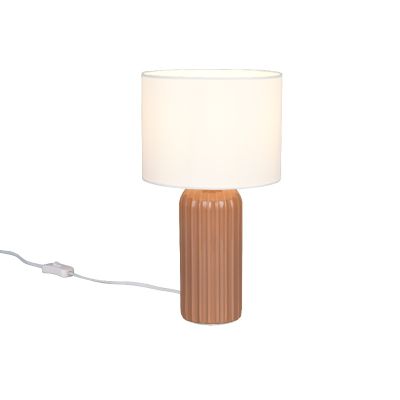 Keramička stolna lampa smeđa, Nannette, s prekidačem
