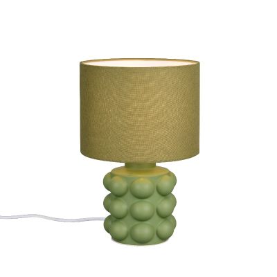Keramička stolna lampa zelena, Cihad, s prekidačem