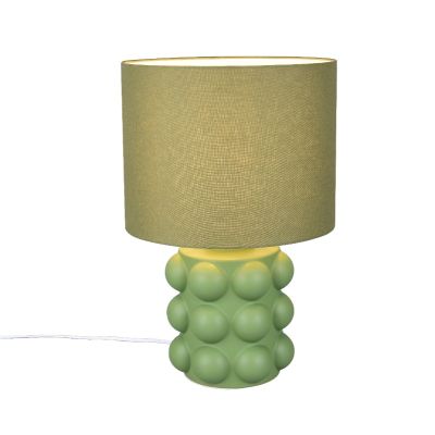 Keramička stolna lampa zelena, Cihad, s prekidačem