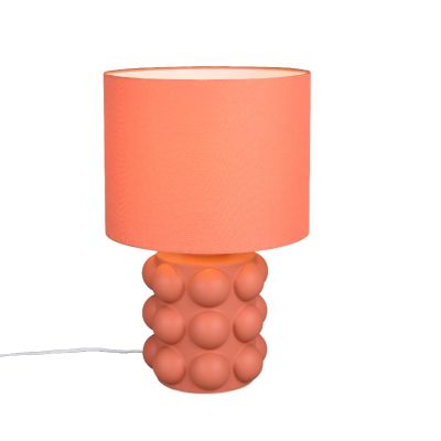 Keramička stolna lampa narančasta, Cihad, s prekidačem