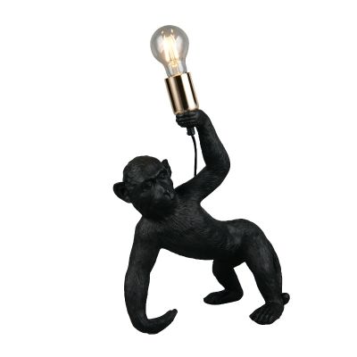 Crna stolna lampa plastična, Macaca