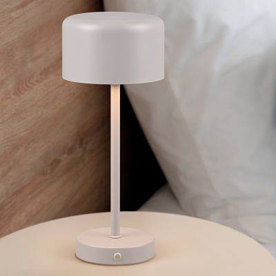 Siva stolna lampa moderna, Dustin, 1,5 W, LED 3000 K, s dodirnim prigušivačem