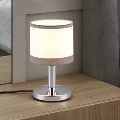 Bijela stolna lampa moderna, Denley, s prekidačem