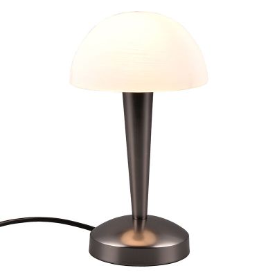 Crna stolna lampa moderna, Delila, s dodirnim prigušivačem