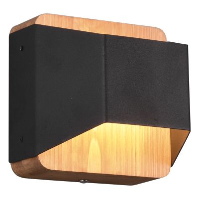 Crna dvosmjerna zidna lampa moderna, Navajo, 4,3 W, LED 3000 K