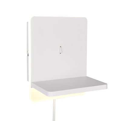 Bijela zidna lampa moderna, Margje, 9 W, LED 3000 K, s prekidačem