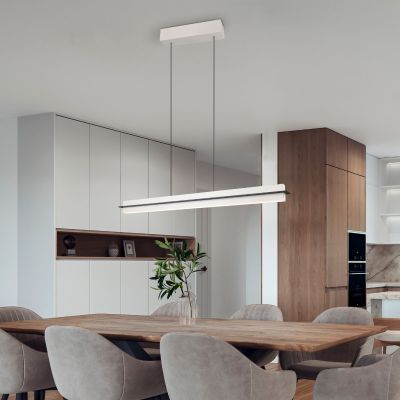 Siva visilica moderna, Joek, 22 W, LED podesiv od tople do hladne bijele, s 3-stupanjskim prigušivanjem