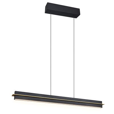 Crna visilica moderna, Joek, 22 W, LED podesiv od tople do hladne bijele, s 3-stupanjskim prigušivanjem