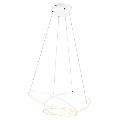 Bijela visilica dizajnerska, Teodore, 34 W, LED white switch, s 3-stupanjskim prigušivanjem