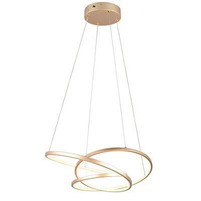 Zlata visilica dizajnerska, Teodore, 34 W, LED white switch, s 3-stupanjskim prigušivanjem
