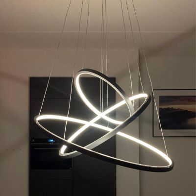 Antracit visilica moderna, Harold, 80 W, LED RGBW, s daljinskim upravljačem