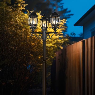 Crna ulična lampa klasična, Evander, IP23