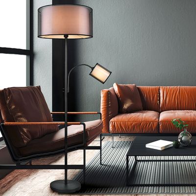 Antracit podna lampa za čitanje moderna, Mirle