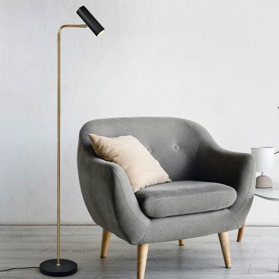 Mjeda podna lampa moderna, Kaso, s prekidačem