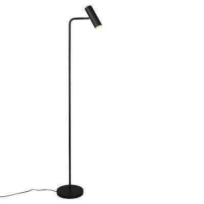Crna podna lampa moderna, Kaso, s prekidačem