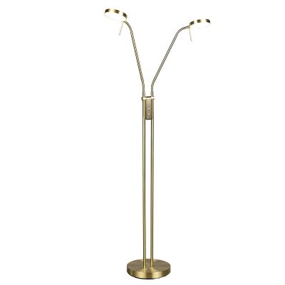Mjeda podna lampa moderna, Bilge, s dodirnim prigušivačem