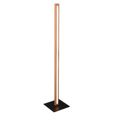 Drvena podna lampa za čitanje moderna, Kelley, 20 W, LED 3000 K, s prekidačem