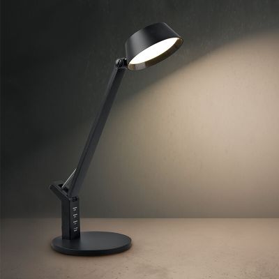 Crna lampica moderna, Lindi, 5 W, LED podesiv od tople do hladne bijele, s dodirnim prigušivačem