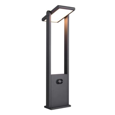 Antracit solarni rasvjetni stup moderni, Maku, 5 W, LED white switch, IP65