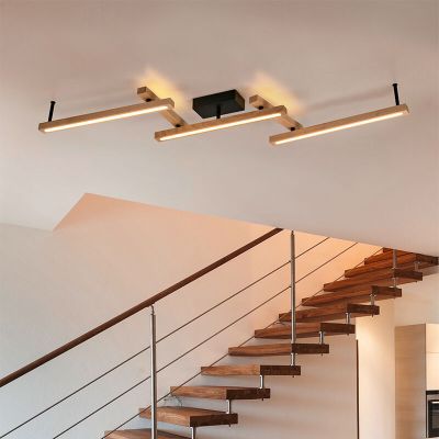 Smeđa plafonjera moderna, Kelley, 36 W, LED podesiv od tople do hladne bijele, s daljinskim upravljačem