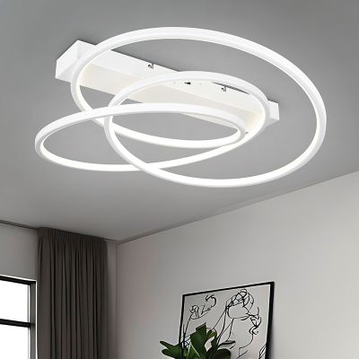 Bijela plafonjera dizajnerska, Teodore, 34 W, LED white switch, s 3-stupanjskim prigušivanjem