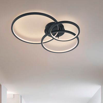 Antracit plafonjera moderna, Harold, 36 W, LED RGBW, s daljinskim upravljačem