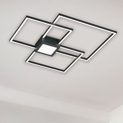Antracit plafonjera moderna, Kimoni, 38 W, LED 3000 K