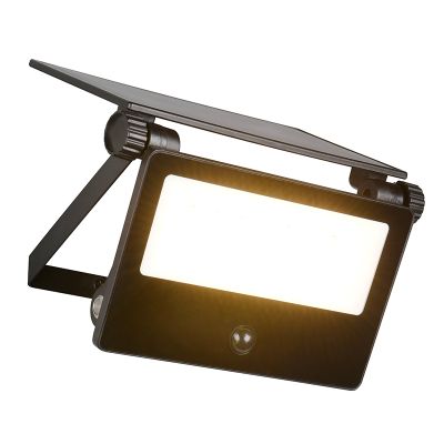 Crna solarna vanjska zidna lampa moderna, Mihriban, 18 W, LED white switch, IP54