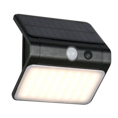 Crna solarna vanjska zidna lampa plastična, Mijs, 2,5 W, LED 4000 K, IP44