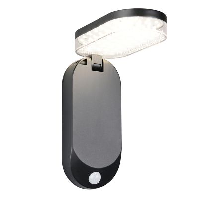 Crna solarna vanjska zidna lampa moderna, Laquisha, 3 W, LED 4000 K, IP44