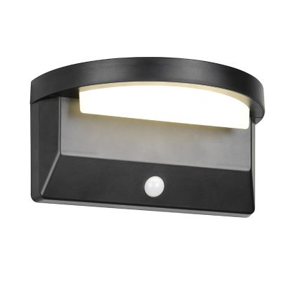 Crna solarna vanjska zidna lampa moderna, Neelam, 8 W, LED 4000 K, IP44