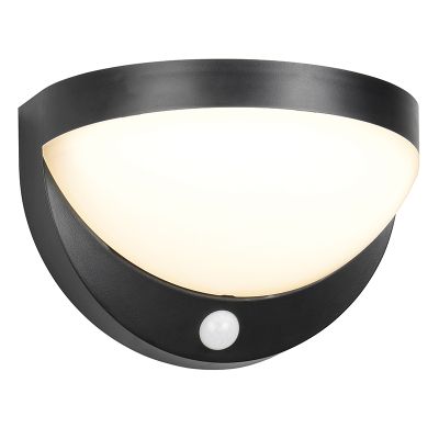 Crna solarna vanjska zidna lampa moderna, Mutlu, 8 W, LED 4000 K, IP44