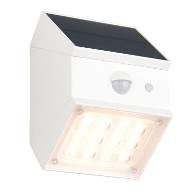 Bijela solarna vanjska zidna lampa moderna, Majida, IP65