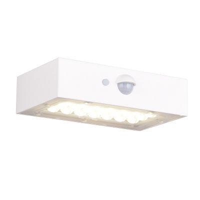Bijela solarna vanjska zidna lampa moderna, Numan, IP65