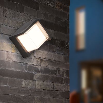 Crna vanjska rasvjeta plastična, Riekje, 8 W, LED 3000 K, IP54