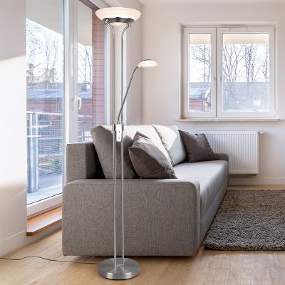 Nikalna podna lampa za čitanje moderna, Orson, 27 W, LED 3000 K, s dodirnim prigušivačem