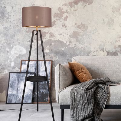 Taupe podna lampa s tri noge moderna, Colette, s prekidačem