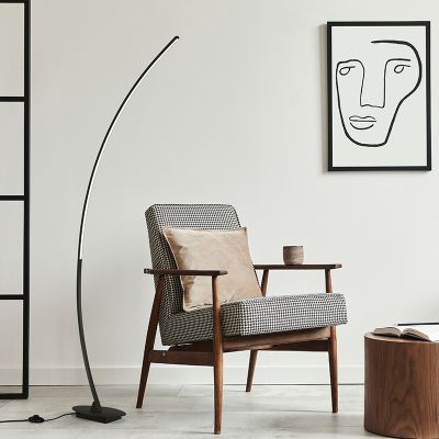 Crna lukna lampa dizajnerska, Vessla, 11 W, LED 3000 K, s prekidačem