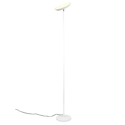 Bijela podna lampa moderna, Shahid, 17 W, LED podesiv od tople do hladne bijele, s dodirnim prigušivačem