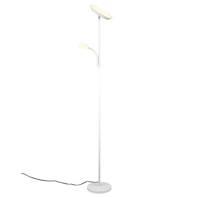Bijela podna lampa moderna, Shahid, 17 W, LED podesiv od tople do hladne bijele, s dodirnim prigušivačem