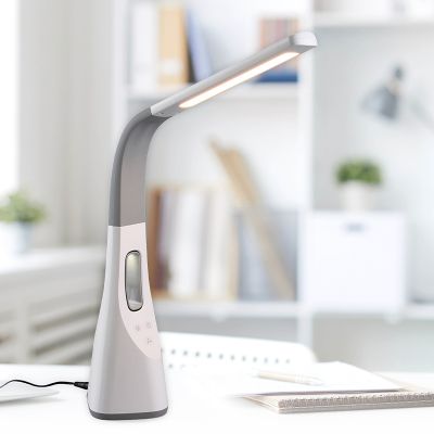 Bijela lampica moderna, Zuris, 5 W, LED podesiv od tople do hladne bijele, s dodirnim prigušivačem