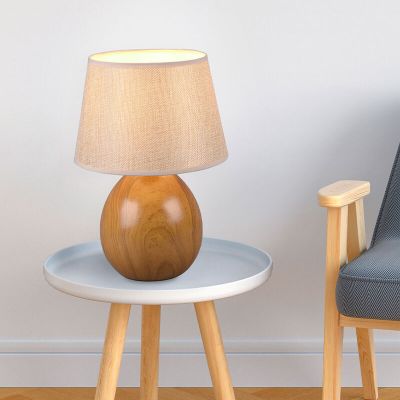 Keramička stolna lampa smeđa, Yet, s prekidačem