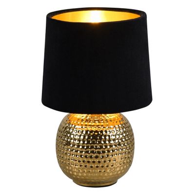 Keramička stolna lampa zlata, Jorre, s prekidačem
