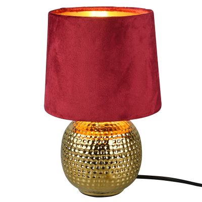 Keramička stolna lampa zlata, Jorre, s prekidačem